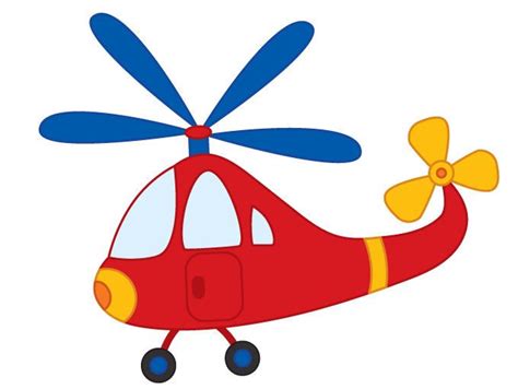 Helicopter Clipart - Digital Vector Helicopter, Boys Transport Clipart, Boys Toy, Fly ...