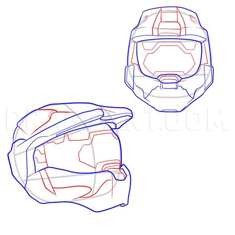 How To Draw A Halo Helmet by Dawn | dragoart.com | Halo drawings, Halo ...