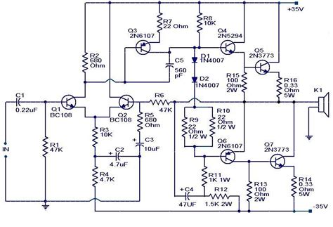 100w Subwoofer Amplifier Circuit Diagram