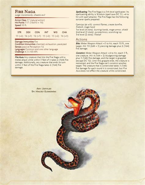 Fire Nagas - Nagas with a fiery twist (I have no ideas for lore on this ...