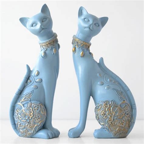 Resin Cat Statue for Home Decorations European Creative - Etsy