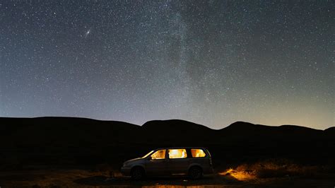 Stars on Night Sky over Car · Free Stock Photo