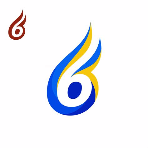 6 with fire concept logo design vector free 2955192 Vector Art at Vecteezy