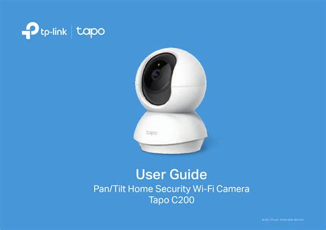 TP-Link Tapo C200 Pan-Tilt Security Camera User Guide & Setup Instructions