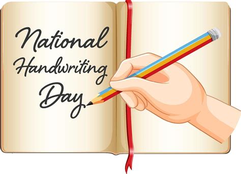 National Handwriting Day Concept 10518459 Vector Art at Vecteezy