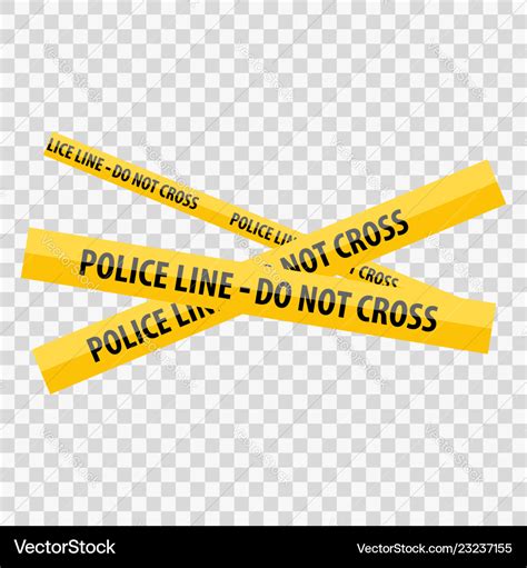 Yellow police line do not cross Royalty Free Vector Image