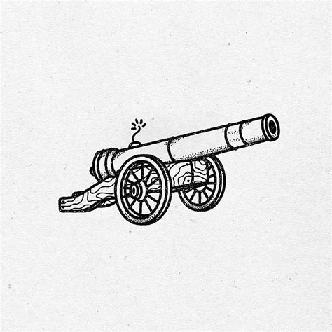 revisited my cannon for some stipple lovin' #cannon #design #vintage #Arsenal #stipple #tattoo # ...