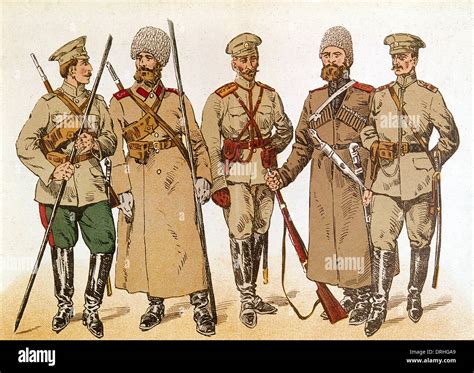 Russian cossack uniforms, WW1 Stock Photo - Alamy