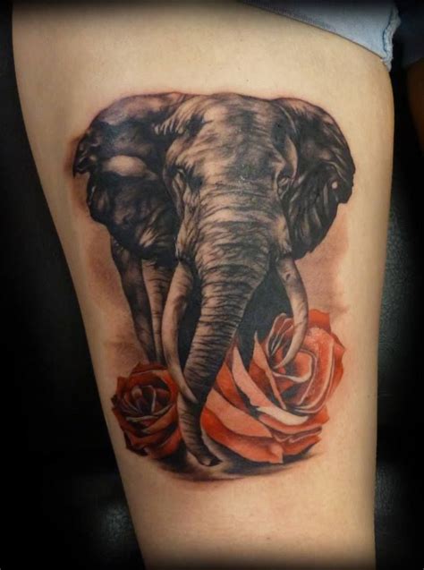 Elephant leg tattoo and roses | let's get inked | Pinterest | Elephant tattoos, Elephant tattoo ...