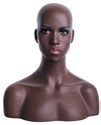 Realistic African American Female Display Head with Shoulders