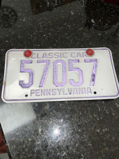 Antique Pennsylvania " Classic Car" License Plate 57057 | eBay