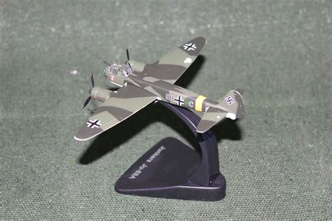 1/144 Scale Military Model Toys World War II Germany Junkers Ju-88A Fighter Diecast Metal Plane ...