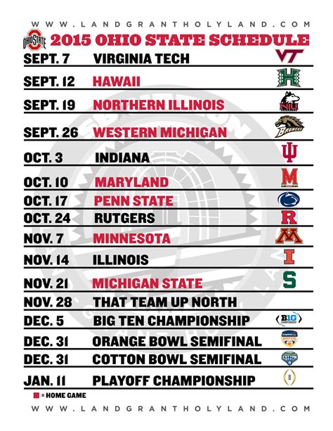 It's here! Print your own 2015 Ohio State football graphic schedule ...