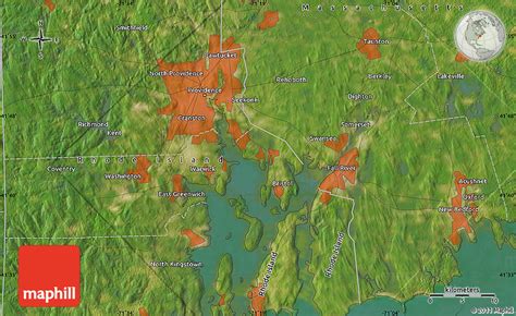 Satellite Map of East Providence