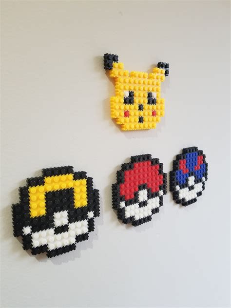 DIY Pokemon Pokeballs PIXEL Mini-block Kits Character - Etsy