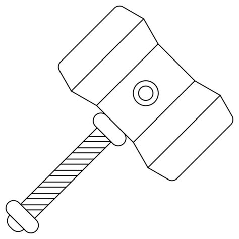 Thors Hammer Coloring Page - vrogue.co