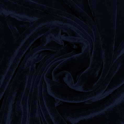 Navy blue sandwashed silk velvet fabric