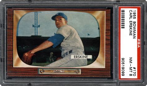 1955 Bowman Carl Erskine | PSA CardFacts®