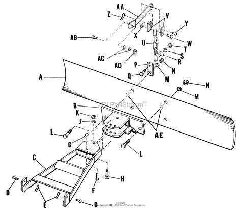 Simplicity 990237 - 42" Grader Blade Parts Diagram for 42" GRADER BLADE