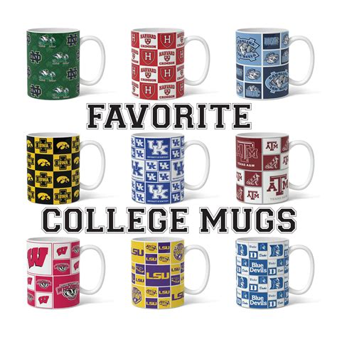 USA University Team Mugs, College Coffee Mugs