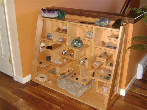 rock and mineral display shelf I made for my Geologist daughter ...