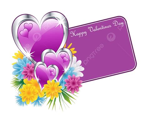 Valentine Purple Hearts And Flowers Fiance Vector Blue Vector, Fiance, Vector, Blue PNG and ...