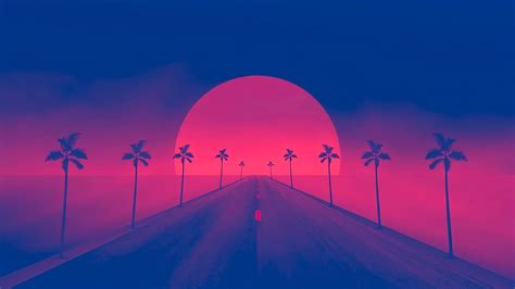 Retrowave Sunset 4K Wallpapers | HD Wallpapers | ID #28756