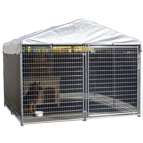 AKC 10 x 10 x 6 ft. Galvanized Dog Kennel | www.hayneedle.com