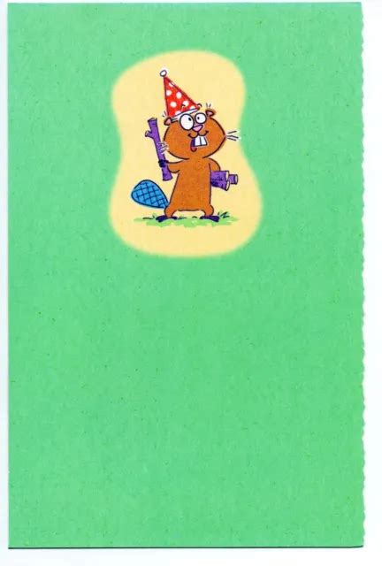 FUNNY HAPPY BIRTHDAY Card Dam Good Beaver Cartoon by American Greetings ...