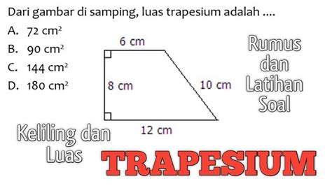 TRAPESIUM (Luas Keliling Latihan Soal) - YouTube