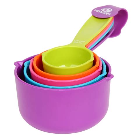 Super Useful Colorful 5PCS Kitchen Colourworks Measuring Spoons Measuring Cups Spoon Cup Baking ...