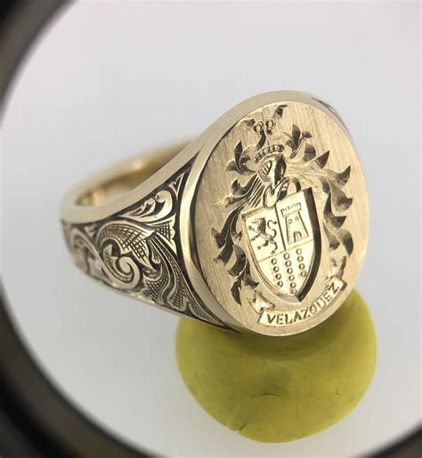 Signet Ring Custom Mens Signet Ring Gold Signet Ring Coat