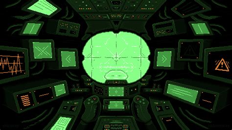 Pixel Art Spaceship Interior
