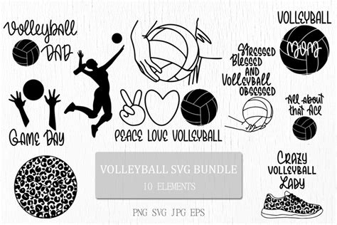 Volleyball SVG Bundle | Funny sport quotes | T-shirt designs