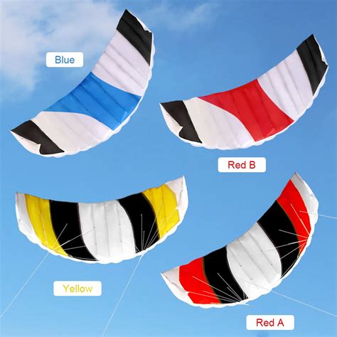 140x55cm 4 Colors Parafoil Parachute Beach Kite Easy to Fly Frameless ...