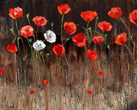 Debra Hurd Original Paintings AND Jazz Art: Red Poppies Art Floral ...