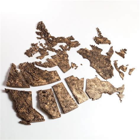 Canada Map Topographic Map Canada Map Realief Map Shaded - Etsy Canada