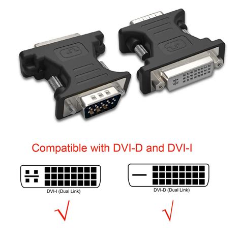 New DVI Female to VGA male adapter DVI-D dual link 24+1 ADAPTOR Converter _b | eBay