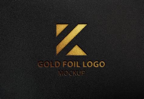 Free Gold Foil Logo Mockup Vol 2 PSD Template - Mockup Den