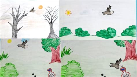 thirsty crow drawing animation story ||drawing story ||spv creative | Crows drawing, Story ...