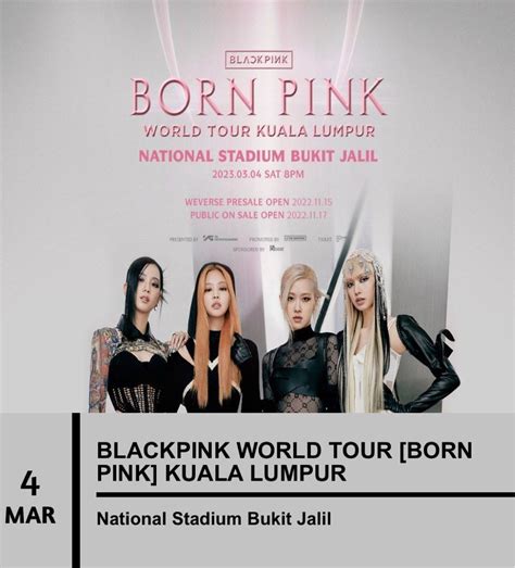 Blackpink Born Pink Concert in Kuala Lumpur (2023) for sale, Tickets ...