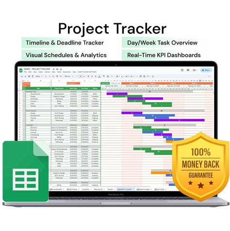 Project Tracker Google Sheet Template - Etsy