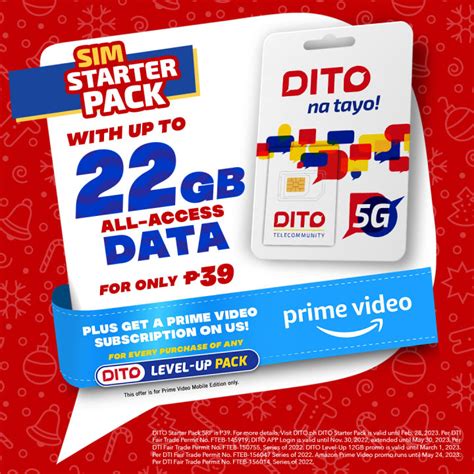 DITO Starter SIM Pack with 3GB DATA For 39 Pesos Only