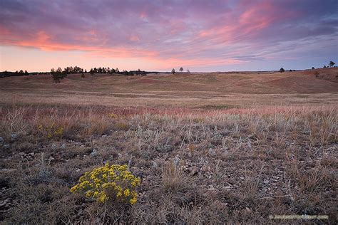 Sunset Over the Wind Cave National Park in South Dakota, Scenic ...