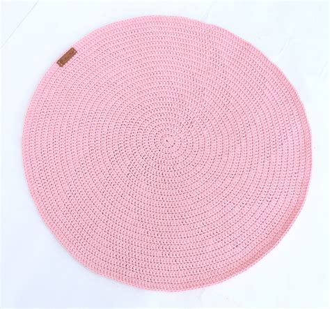 Powdery pink round rug SMALL ROUND RUG Washable rug for | Etsy