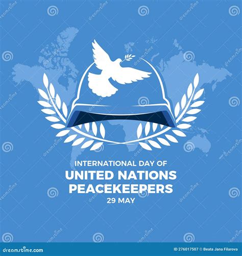 International Day of United Nations Peacekeepers Vector Illustration ...