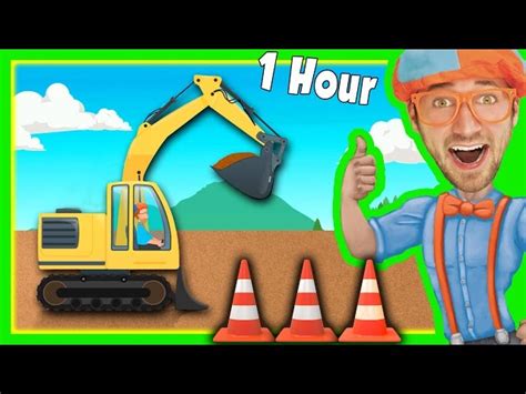 Diggers for Children with Blippi and More | 1 Hour Long! - Videos For Kids