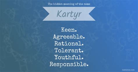 The hidden meaning of the name Kartyr | Namious