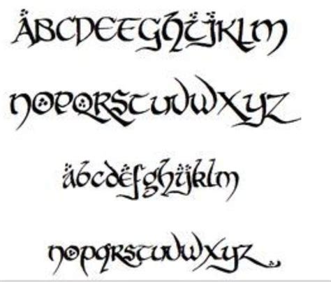 Lord of the Rings font | Tattoo fonts cursive, Tattoo fonts, Hobbit font