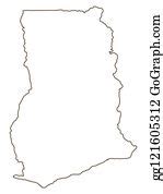 13 Ghana Map Silhouette Vector Illustration Eps 10 Clip Art | Royalty Free - GoGraph